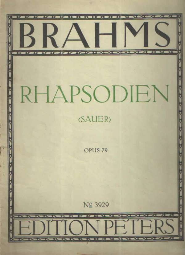 Brahms: Rhapsodien, opus 79