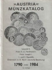 "Austria" Münzkatalog 1790-1984