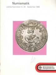 Numismatik: Jubiläumspreisliste Nr. 25 September 1988