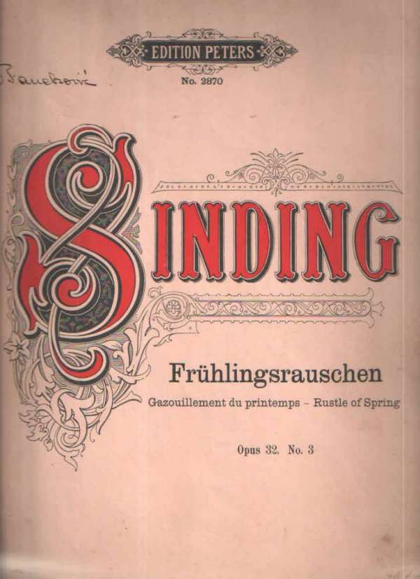 Sinding: Frühlingsrauschen, opus 32, nr.3