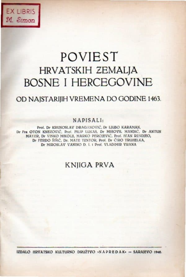 Poviest hrvatskih zemalja Bosne i Hercegovine