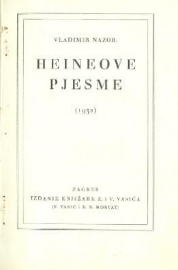 Heineove pjesme (prijevod V. Nazora)