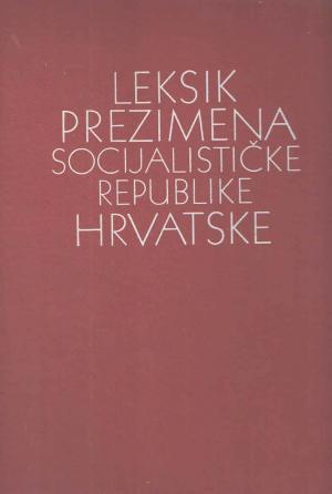 Leksik prezimena Socijalističke Republike Hrvatske