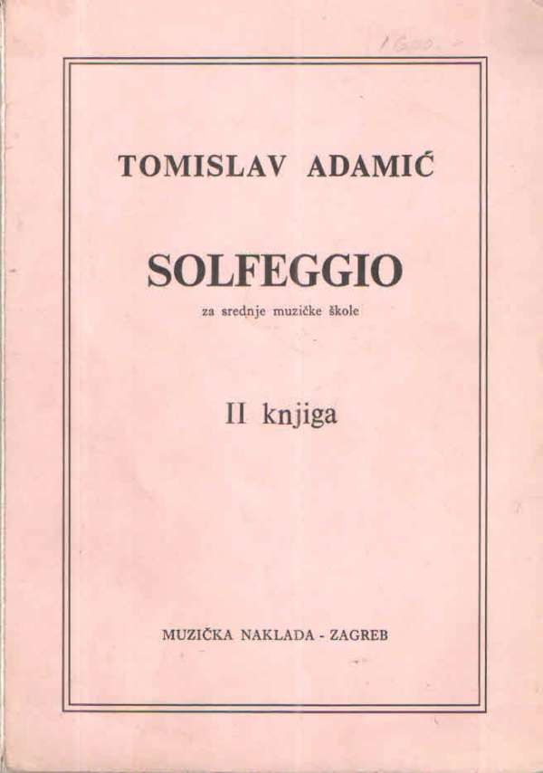Solfeggio za srednje muzičke škole II. knjiga
