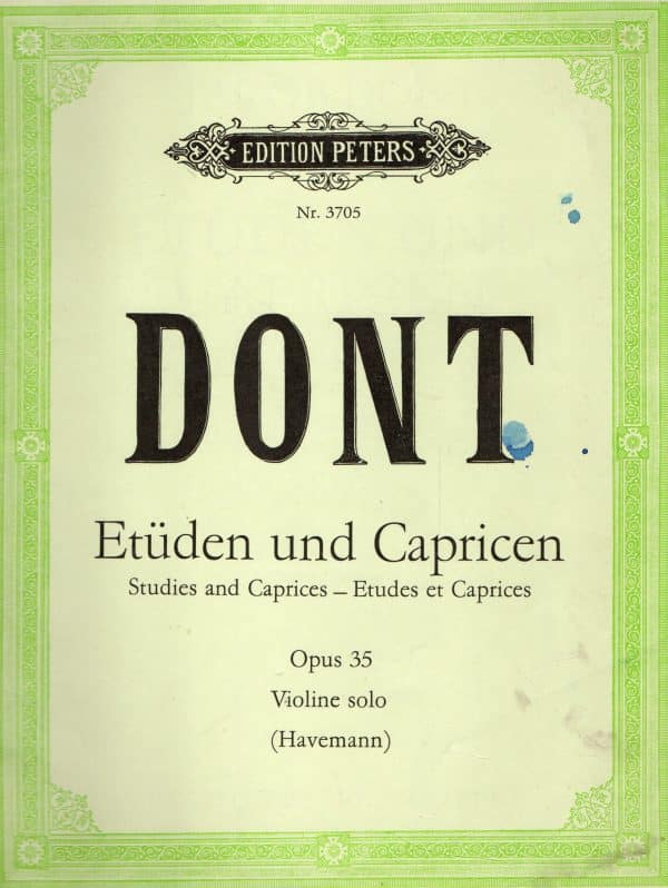 Jacob Dont: Etüden und Capricen, op. 35
