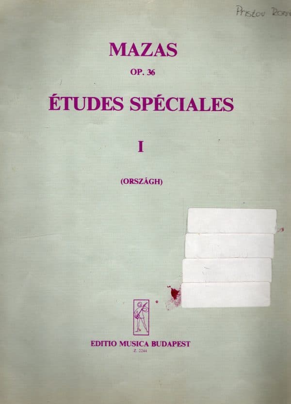 F. J. Mazas, Etudes speciales, op. 36