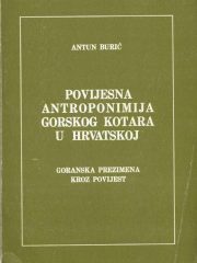 Povijesna antroponimija Gorskog kotara u Hrvatskoj