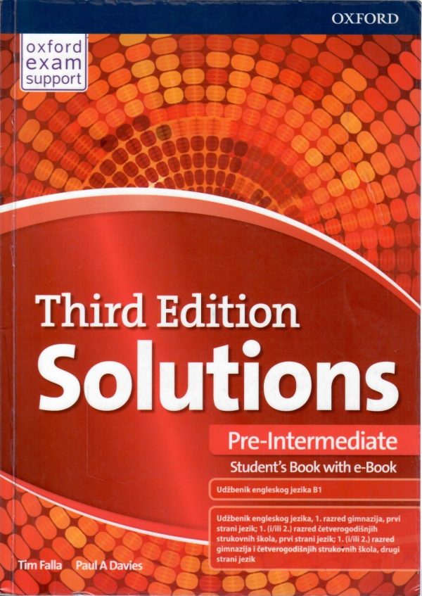 Solutions Third Edition Pre-intermediate: class book with ebook; udžbenik engleskog jezika